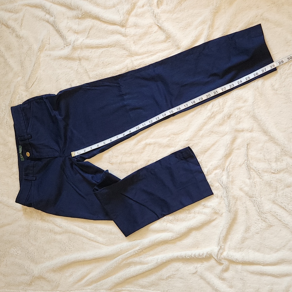 Lauren Ralph Lauren Navy Blue Flat Front Dress Pants Trousers | Women's Size 2 - Picture 4 of 9